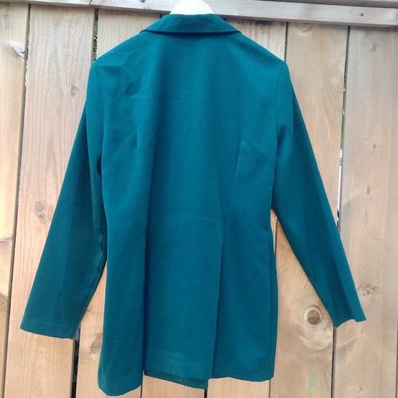 Vintage 80s90s Forest Green Double Breasted Blazer - Picture 3 of 3